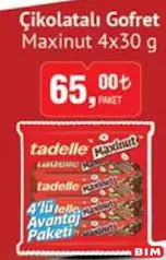 TADELLE MAXİNUT FINDIKLI GOFRET 30 GR 4'LÜ